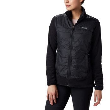 Columbia Basin Butte Fleece Full Zip, Chamarras Negros Para Mujer | 748205-RIF